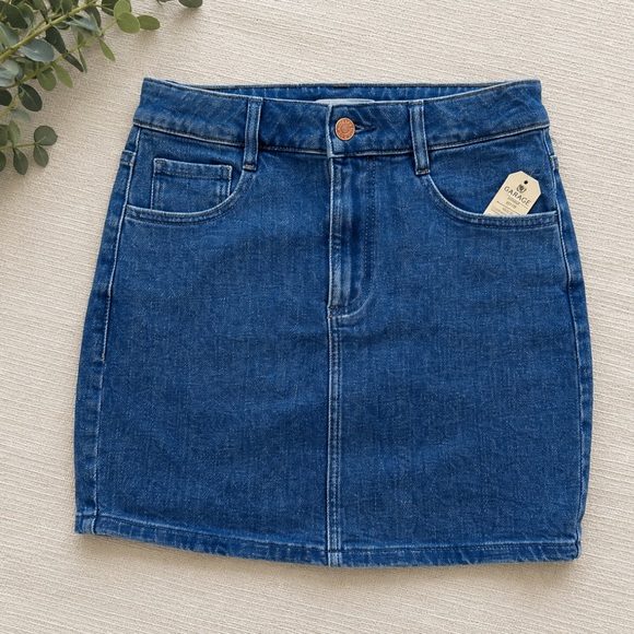Garage Dresses & Skirts - Garage Blue Denim Mini Skirt | NWT | XS Classic Jean Skirt